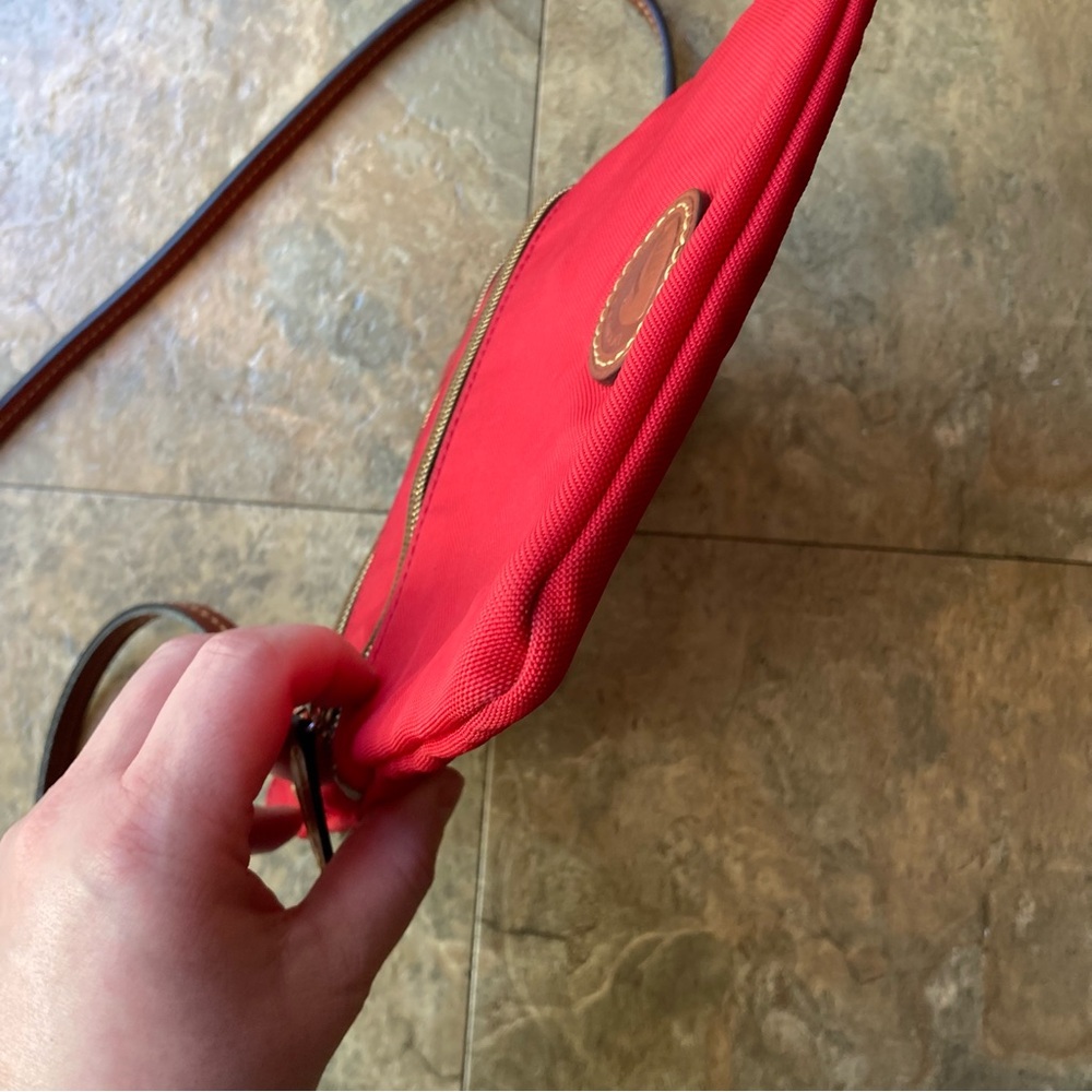 Dooney&Bourke nylon north south triple zip  Red Crossbody Bag - Picture 13 of 14